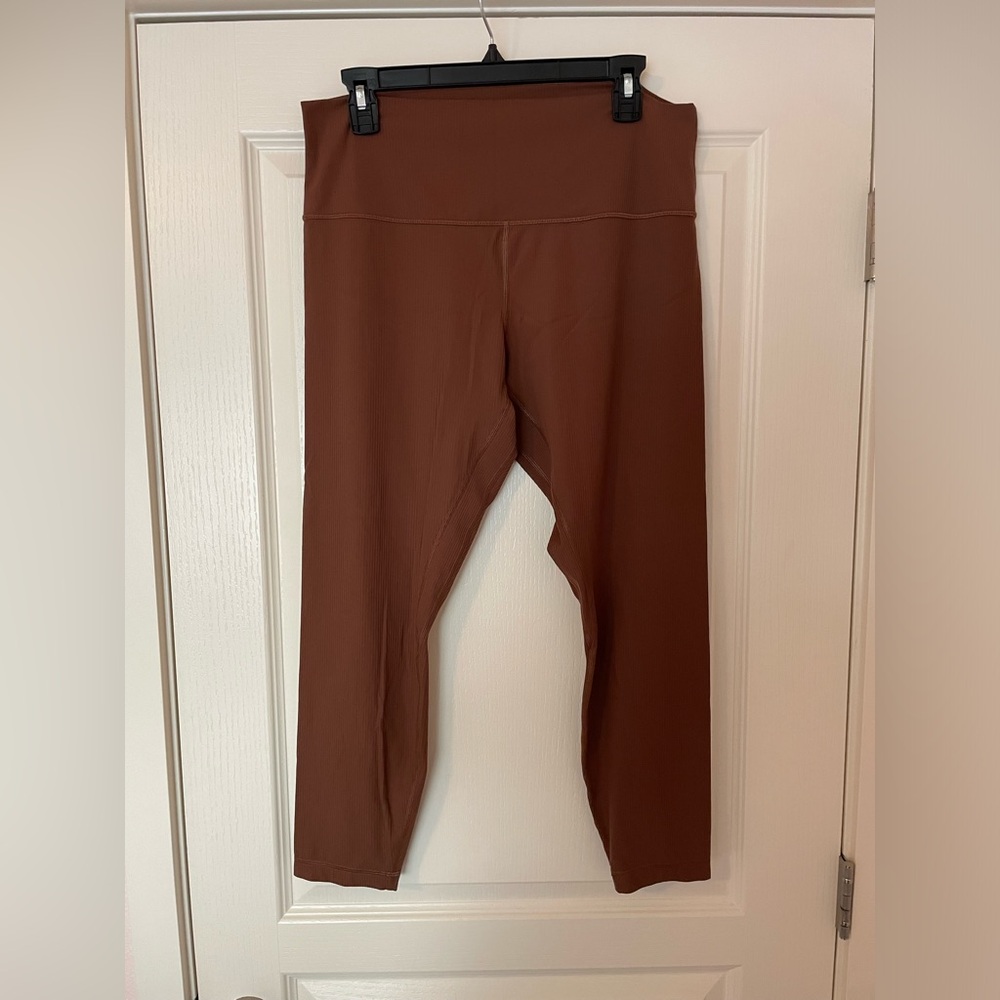 lululemon Align High-Rise Ribbed Pant 28" - Rust brown